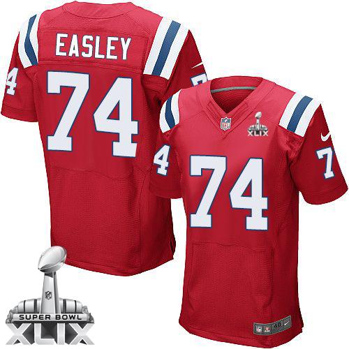 Nike Patriots #74 Dominique Easley Red Alternate Super Bowl XLIX Men's Stitched NFL Elite Jersey