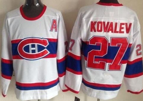 Montreal Canadiens #27 Alexei Kovalev White CCM Throwback Stitched NHL Jersey