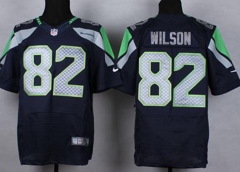 Nike Seattle Seahawks #82 Luke Willson Steel Blue Team Color Men's Stitched NFL Elite Jersey