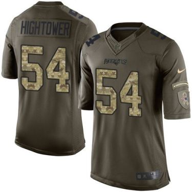 Youth Nike New England Patriots #54 Dont'a Hightower Green Stitched NFL Limited Salute to Service Jersey