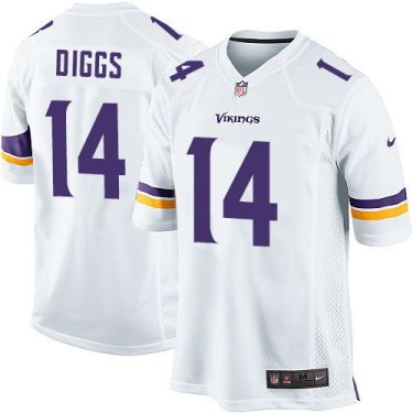 Youth Nike Minnesota Vikings #14 Stefon Diggs White Stitched NFL Elite Jersey