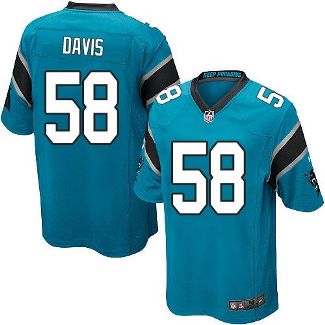 Youth Nike Carolina Panthers #58 Thomas Davis Blue Alternate Stitched NFL Elite Jersey