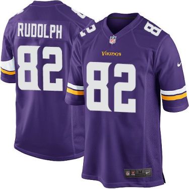 Youth Nike Minnesota Vikings #82 Kyle Rudolph Purple Team Color Stitched NFL Elite Jersey