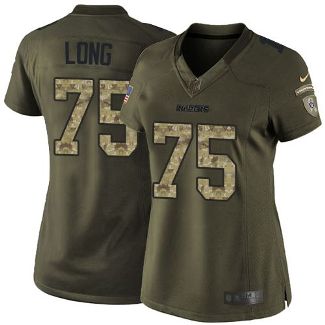 Women Nike Oakland Raiders #75 Howie Long Green Stitched NFL Limited Salute To Service Jersey