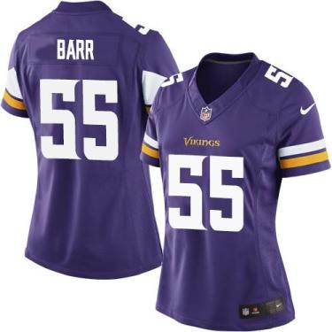 Women Nike Minnesota Vikings #55 Anthony Barr Purple Team Color Stitched NFL Elite Jersey