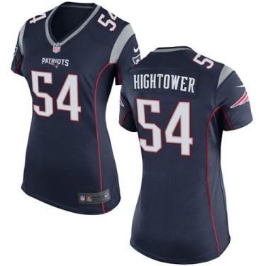 Women Nike New England Patriots #54 Dont'a Hightower Navy Blue Team Color Stitched NFL New Elite Jersey