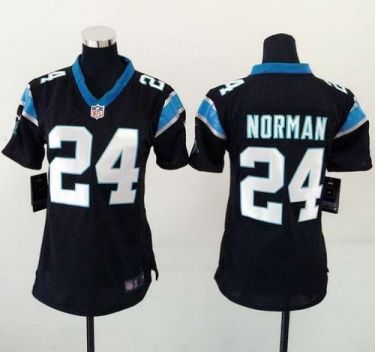 Women Nike Carolina Panthers #24 Josh Norman Black Team Color Stitched NFL Elite Jersey