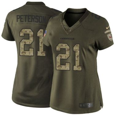 Women Nike Arizona Cardinals #21 Patrick Peterson Green Stitched NFL Limited Salute To Service Jersey