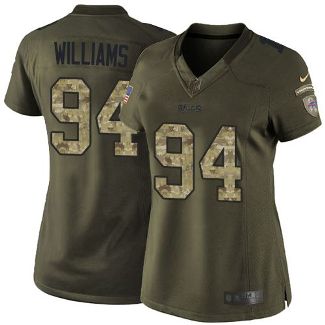 Women Nike Buffalo Bills #94 Mario Williams Green Stitched NFL Limited Salute To Service Jersey