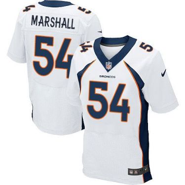 Nike Denver Broncos #54 Brandon Marshall White Men's Stitched NFL New Elite Jersey
