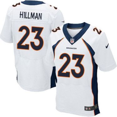 Nike Denver Broncos #23 Ronnie Hillman White Men's Stitched NFL New Elite Jersey