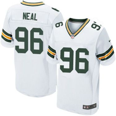 Nike Green Bay Packers #96 Mike Neal White Men's Stitched NFL Elite Jersey