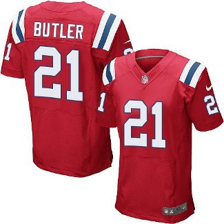 Nike New England Patriots #21 Malcolm Butler Red Alternate Men's Stitched NFL Elite Jersey