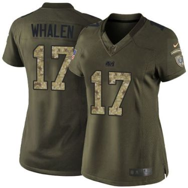 Women Nike Indianapolis Colts #17 Griff Whalen Green Stitched NFL Limited Salute To Service Jersey
