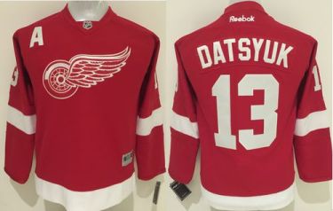 Youth Detroit Red Wings #13 Pavel Datsyuk Red Stitched NHL Jersey