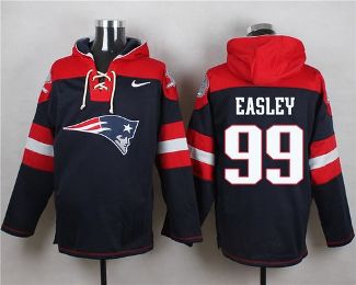Nike New England Patriots #99 Dominique Easley Navy Blue Player Pullover NFL Hoodie