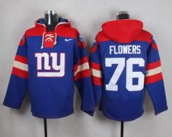 Nike New York Giants #76 Ereck Flowers Royal Blue Player Pullover NFL Hoodie