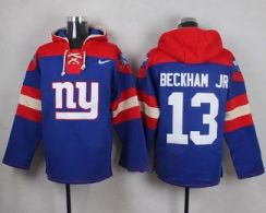 Nike New York Giants #13 Odell Beckham Jr Royal Blue Player Pullover NFL Hoodie