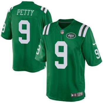 Nike New York Jets #9 Bryce Petty Green Men's Stitched NFL Rush Jersey
