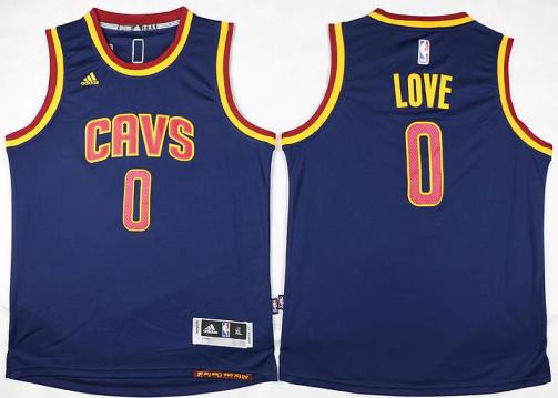 Youth Cleveland Cavaliers #0 Kevin Love Blue Stitched NBA Jersey