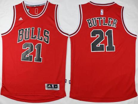 Youth Chicago Bulls #21 Jimmy Butler Red Revolution 30 Stitched NBA Jersey