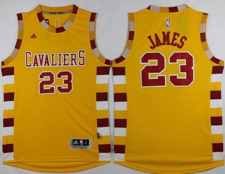 Cleveland Cavaliers #23 LeBron James Gold Stitched NBA Jersey