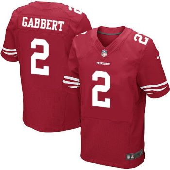 Nike San Francisco 49ers #2 Blaine Gabbert Red Team Color Men's Stitched NFL Elite Jersey