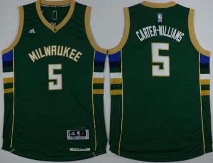 Milwaukee Bucks #5 Michael Carter-Williams Green Stitched NBA Jersey