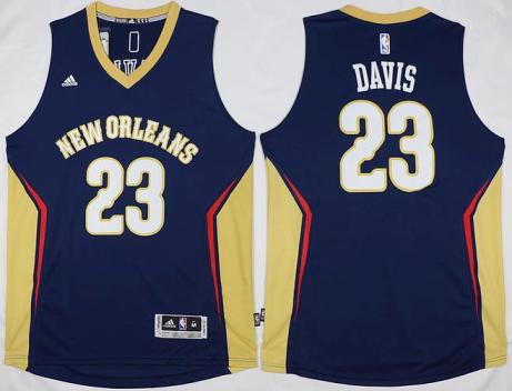 New Orleans Pelicans #23 Anthony Davis Blue Stitched NBA Jerseys