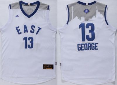 Pacers #13 Paul George White 2016 All Star Stitched NBA Jersey