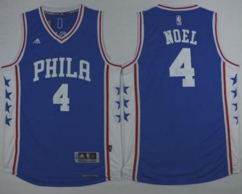 Philadelphia 76ers #4 Nerlens Noel Blue Stitched Revolution 30 NBA Jersey