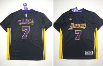 Los Angeles Lakers #7 Larry Nance Black Short Sleeve Stitched NBA Jersey