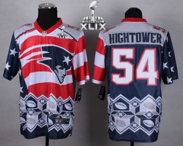 Nike New England Patriots #54 Dont'a Hightower Navy Blue Super Bowl XLIX Men's Stitched NFL Elite Noble Fashion Jersey