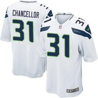Nike Seattle Seahawks #31 Kam Chancellor White Men's Stitched NFL Game Jersey
