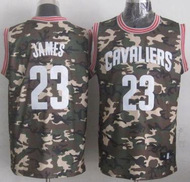 Cleveland Cavaliers #23 LeBron James Camo Stealth Collection Stitched NBA Jersey