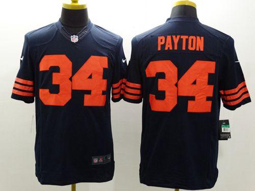 Nike Chicago Bears #34 Walter Payton Navy Blue 1940s Throwback Men's Stitched NFL Limited Jersey