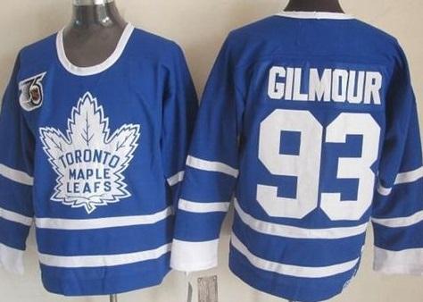Toronto Maple Leafs #93 Doug Gilmour Blue 75th CCM Throwback Stitched NHL Jersey