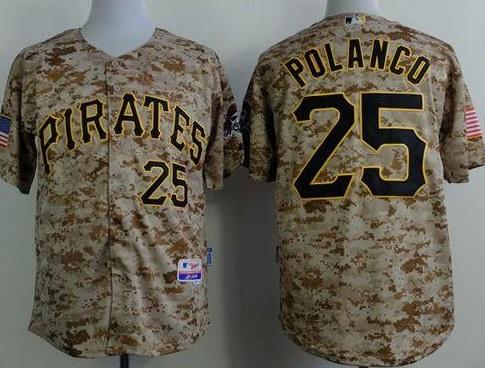 Pittsburgh Pirates #25 Gregory Polanco Camo Alternate Cool Base Stitched Baseball Jersey