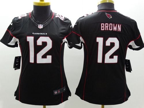Women's Nike Arizona Cardinals #12 John Brown Black Alternate Stitched NFL Limited Jersey