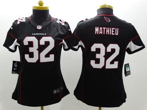 Women's Nike Arizona Cardinals #32 Tyrann Mathieu Black Alternate Stitched NFL Limited Jersey