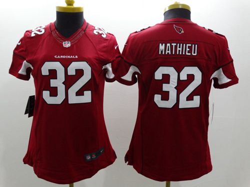 Women's Nike Arizona Cardinals #32 Tyrann Mathieu Red Team Color Stitched NFL Limited Jersey
