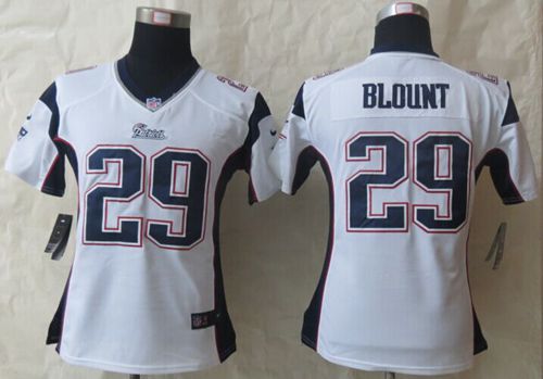 Women's Nike New England Patriots #29 LeGarrette Blount White Stitched NFL Elite Jersey