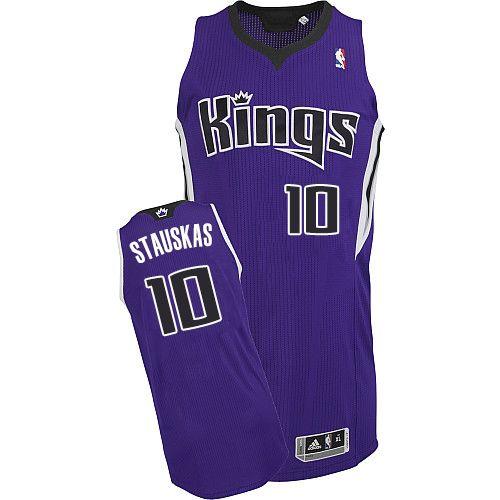 Sacramento Kings #10 Nik Stauskas Purple Revolution 30 Stitched NBA Jersey