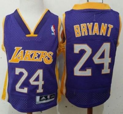 Toddler Los Angeles Lakers #24 Kobe Bryant Purple Stitched NBA Jersey