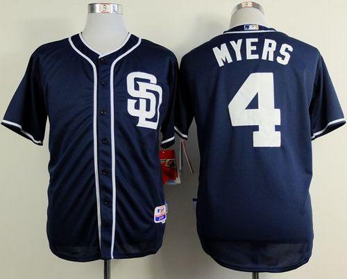 San Diego Padres #4 Wil Myers Dark Blue Alternate 1 Cool Base Stitched Baseball Jersey