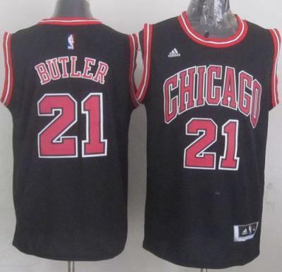 Chicago Bulls #21 Jimmy Butler Black Stitched Revolution 30 NBA Jersey New Style