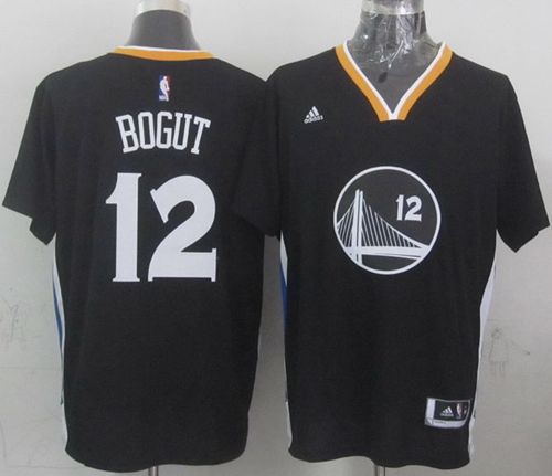 Golden State Warriors #12 Andrew Bogut Black New Alternate Stitched NBA Jersey