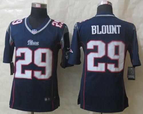 Nike New England Patriots #29 LeGarrette Blount Navy Blue Team Color Men's Stitched NFL Game Jersey