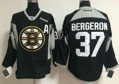 Boston Bruins #37 Patrice Bergeron Black Practice Stitched NHL Jersey