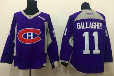 Montreal Canadiens #11 Brendan Gallagher Purple Practice Stitched NHL Jersey